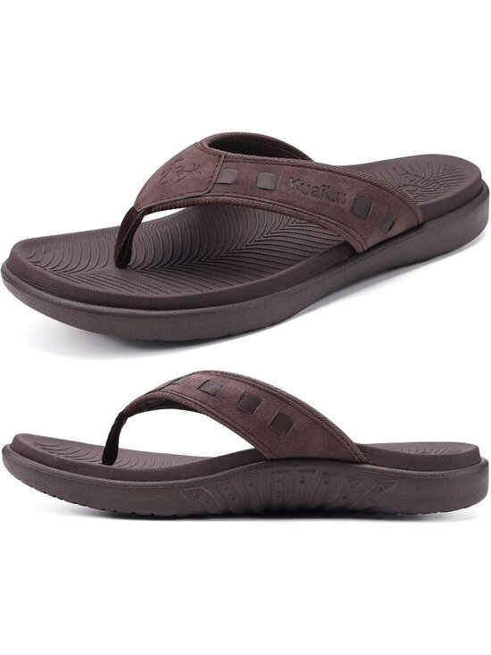 Men\'s Brown Fashion Arch Support Flip Flops Comfort Orthotic Thong Sandal Shoes main image 6